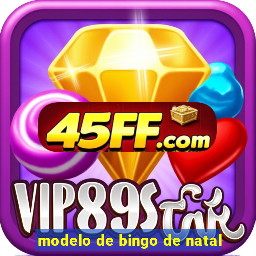 modelo de bingo de natal